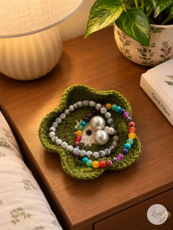 Crochet Flower Decor — handmade crochet from the Festive Decor collection by Luvia Creations