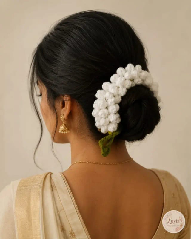 OG Mogra Gajra — handmade crochet from the Hair Accessories collection by Luvia Creations